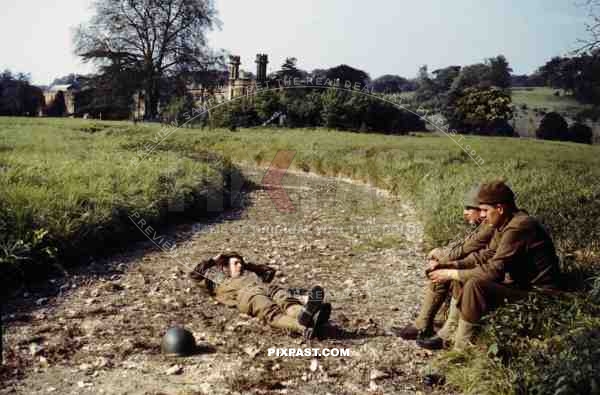 American GIs waiting for Invasion of Europe, D-Day. Kent England 1944.