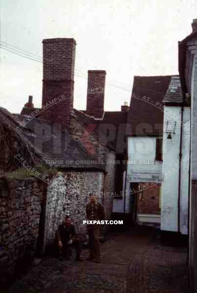 back alley in Cleobury, England ~1944