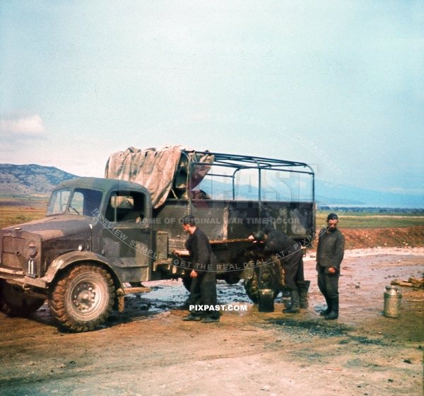 Captured British army Bedford OYD Cargo Army Truck being used by a German Luftwaffe ground unit in Romania 1941