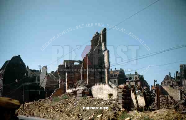 Captured Ruins of Mannheim Germany August 1945