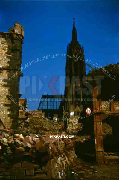 destroyed buildings in Frankfurt, Germany 1945