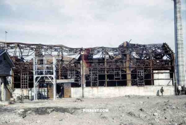Destroyed Hangar in Kisarazu, Japan 1945