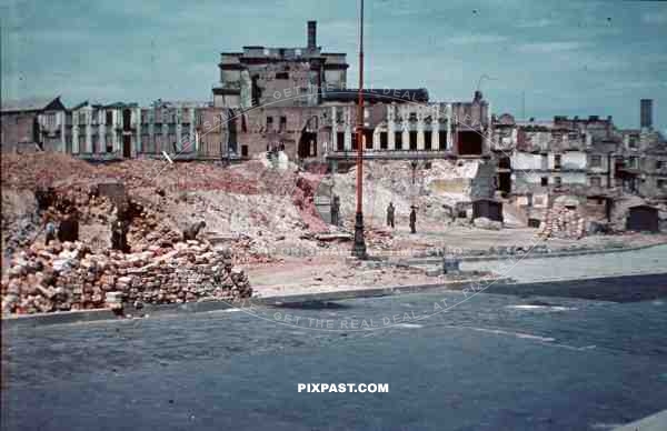 destroyed houses stones buildings russia 1942 minsk