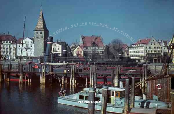 Diesel Tour Holiday Ship Allgau in Lindau Germany 1943. Bodensee.