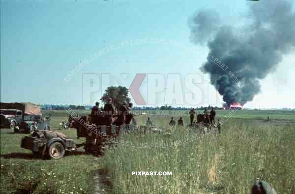 Fire on Russian position, 14th Panzer Division, Russia 1941