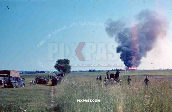 Fire on Russian position, 14th Panzer Division, Russia 1941