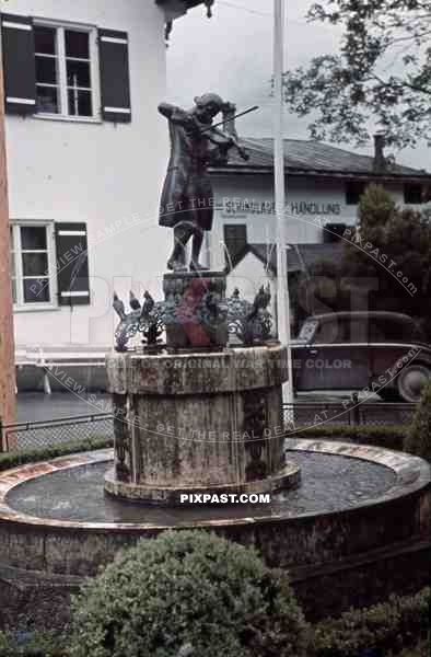 fountain in Sankt Gilgen, Austria 1939