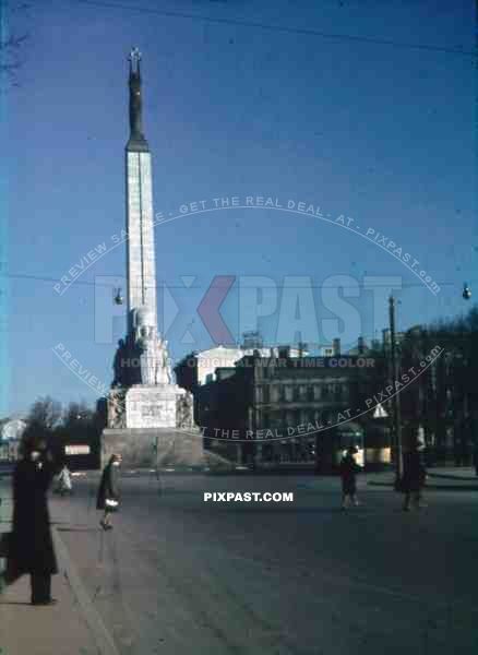 freedom monument in Riga, Latvia 1943