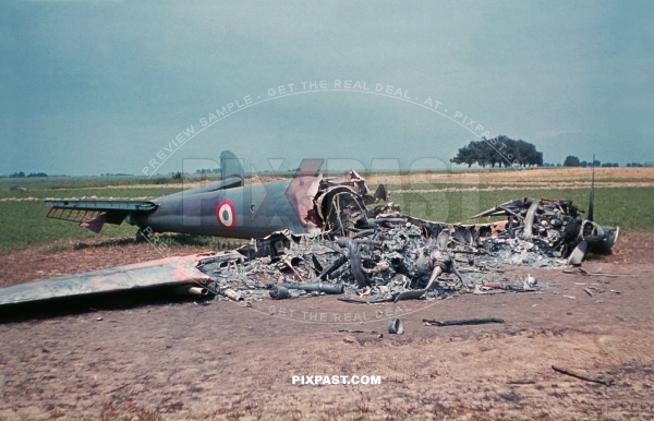 French Air force Potez 63.11  destroyed on air base June 1940 France