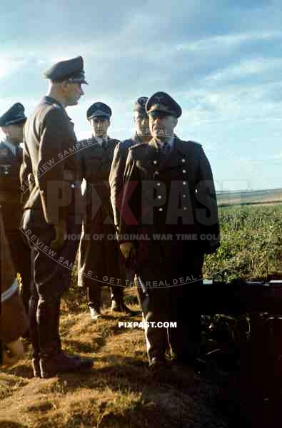 Generalfeldmarschall Albert Kesselring inspecting FLAK Anti-aircraft battery in Croatia 1943.