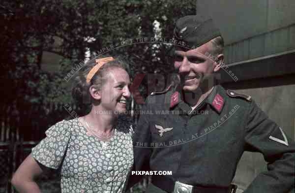 German Airforce FLAK anti aircraft soldier in uniform visit sister in Ginzling Austria 1939