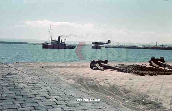 German military supply harbour for Rommels Afrika Korp, North Africa 1942