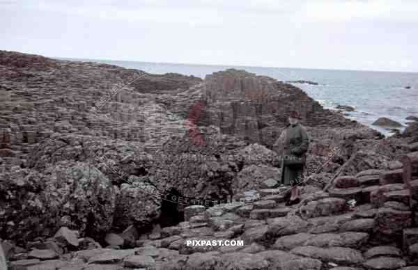 Giant_qt_s Causeway at the sea coast of the Antrim plateau, Ireland 1939