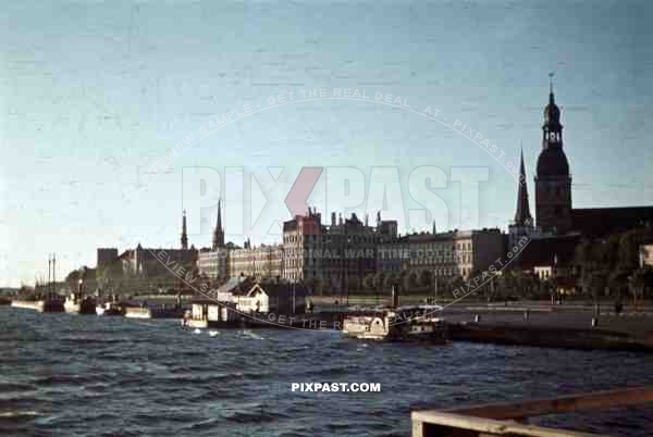 harbour of Riga, Latvia  1942, 207. Infantry Division, Major Scheer