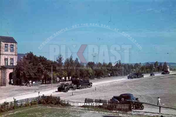 Heavy german SdKfz 7 artillery halftrack summer 1940 Poland sand
