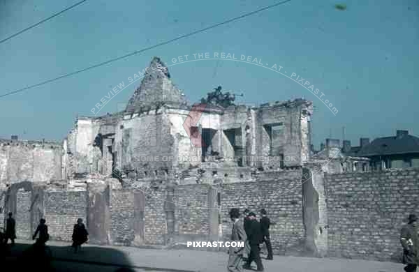 Krakow Krakau Poland 1940 Destroyed City Bomb Damage, Ruins