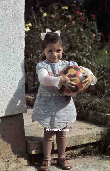 little girl with a ball in Germany 1938