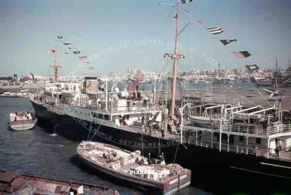Military harbour in Alexandria, Egypt 1939