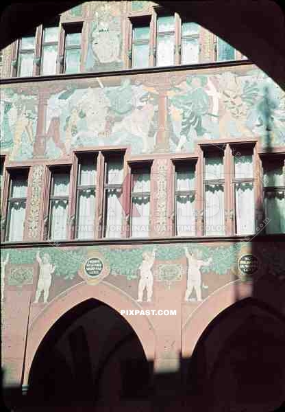 paintings on the Basel town hall, Switzerland