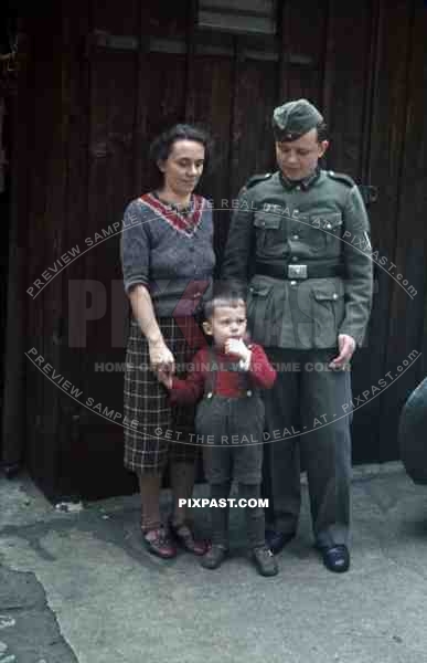 Panzer man during training, Paris France, 1941, French family,  22nd Panzer Division,