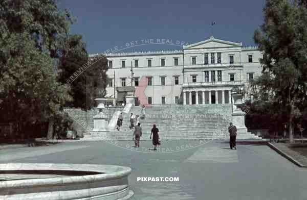 Parliament building in Athens, Greece ~1940