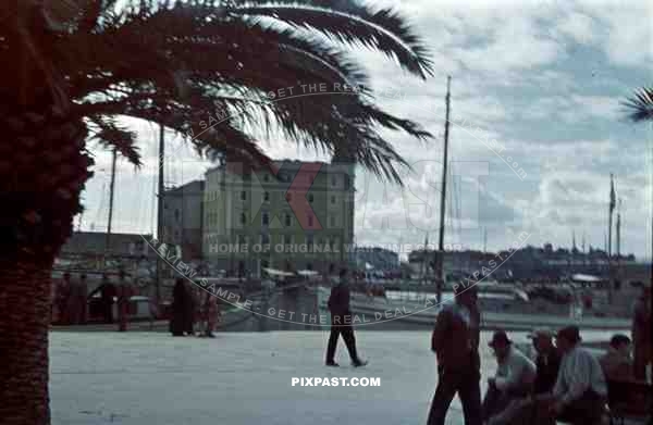 Port captaincy building in harbour in Split, Croatia 1941.  Italian occupation. April 15th 1941.