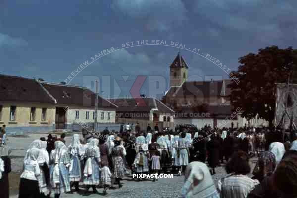 religious parade in Stefanikova, Slovakia ~1942
