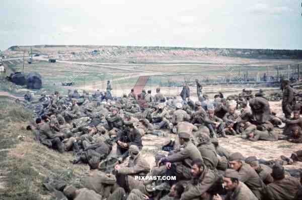 Russian POW prisoners camp Barbarossa uniform hungry summer 19th Panzer Division Heeresgruppe Mittle 1941