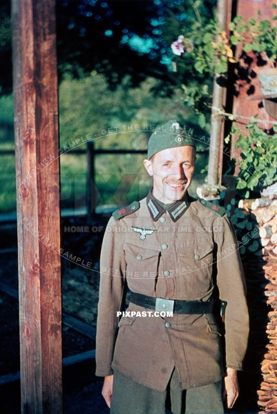 Soldier belonging to the 12th Infantry Division. On home leave in Ruhpolding Bavaria Germany 1940