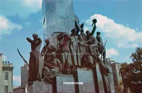 Taras Shevchenko monument in Kharkiv Kharkov, Ukraine 1941