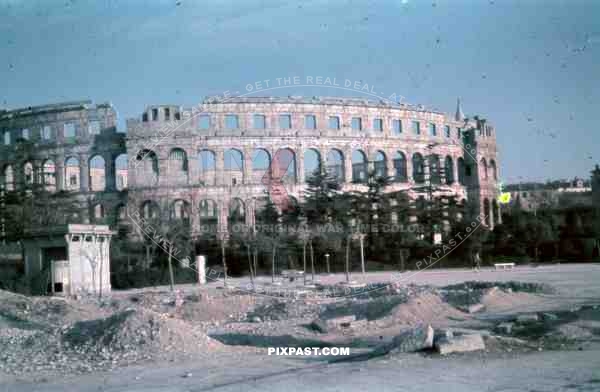 The Pula Amphitheater, Croatia 1942
