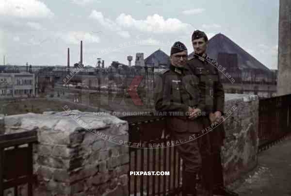 Wehrmacht soldiers at the Kochegarka mine in Horliwka, Ukraine 1942