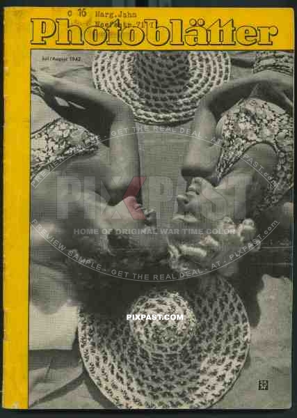 Cover of  Photoblatter 1942 July August, Agfa Photo Magazine, Reuter,Hans,